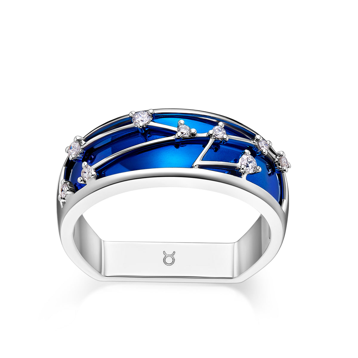 18K White Gold Horoscope Women’s Ring - Taurus