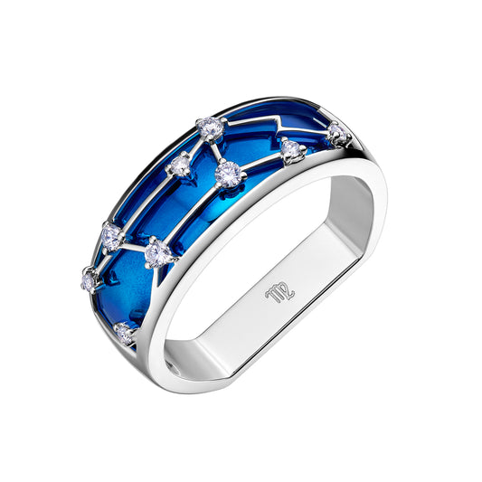 18K White Gold Horoscope Women’s Ring - Vergo