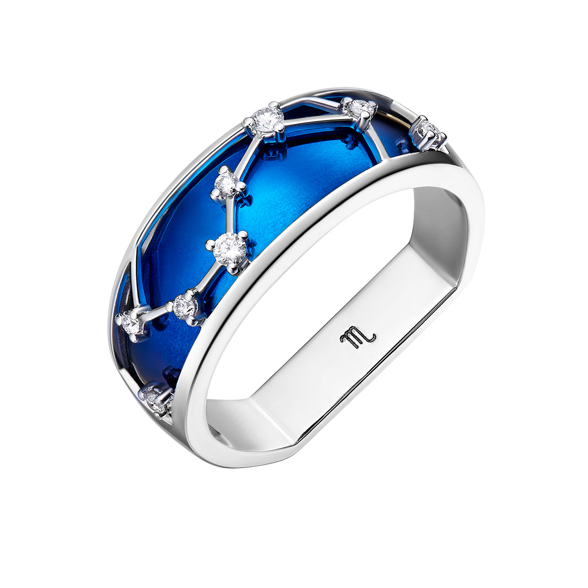 18K White Gold Horoscope Women’s Ring - Scopio